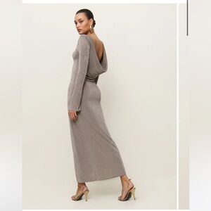 Reformation Aurelio Knit Dress Blue - Size XS